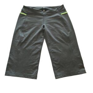 LULULEMON Women's Active Capri Pants Grey with Lime Green Accents Size 8